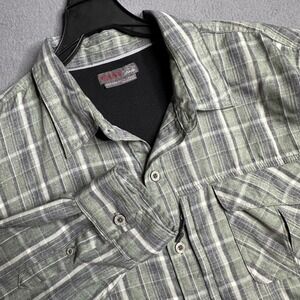 Wrangler Men's Plaid Flannel Long Sleeve Shirt Regular Fit XLarge Green Gray